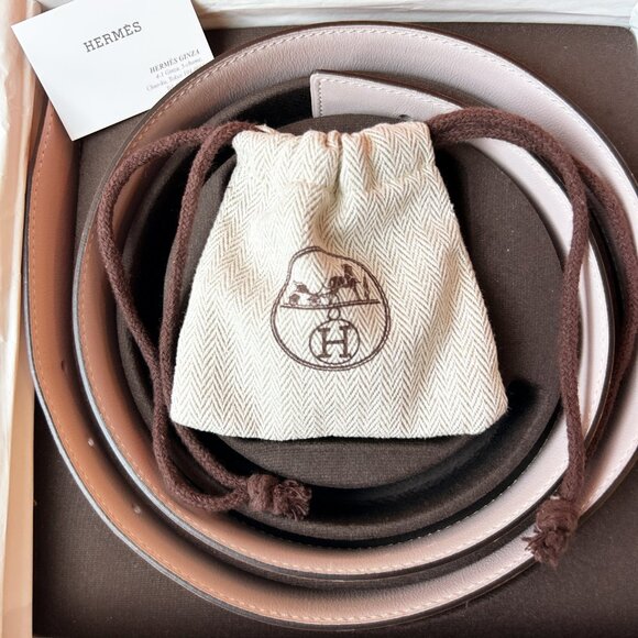 HERMES Constance Reversible  H Belt, Size 80-NEW main image 5